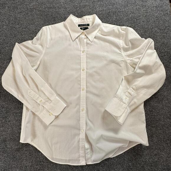 Ralph Lauren Other - Ralph Lauren Men’s White Dress Shirt Size L, Non-Iron, Long Sleeve, Cotton Q-20
